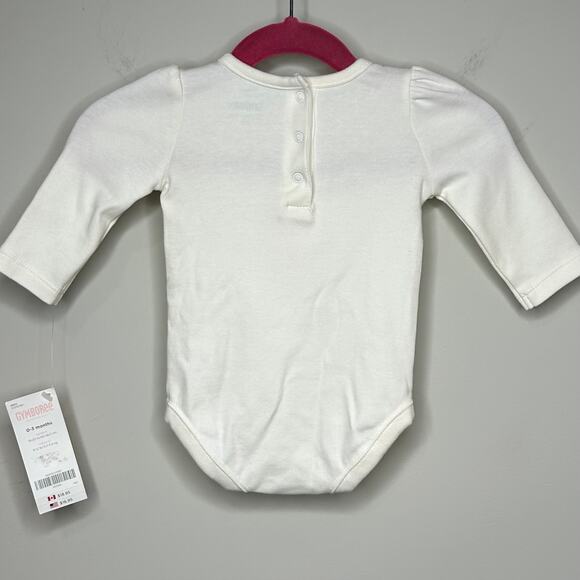 Gymboree Candy Cane Long Sleeve Bodysuit Size 0-3 Mon. NEW Christmas Holiday - Picture 5 of 10